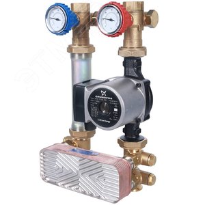 Группа насосная с теплообменником 18 пластин,с насосом Grundfos UPSO 25-65 в теплоизоляции - фото 6