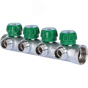 Коллектор распределительный 1'x4 выхода 1/2' - STOUT