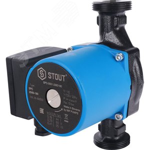Насос циркуляционный SPC 25/6-180 с гайками - STOUT