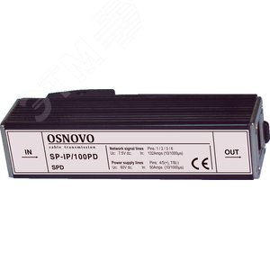 Устройство грозозащиты с защитой линий PoE до 100 Мб/с RJ45 - OSNOVO