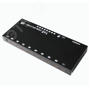 Разветвитель HDMI(1вх./8вых.). Разрешение до 1080p/36бит(Deep Color) и 4Kx2K(3840x2160/60Гц, YCbCr 420). Поддержка 3D и HDCP (D-Hi108/1) - OSNOVO