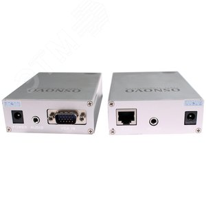 Комплект (передатчик+приёмник) для передачи VGA и аудиосигнала по кабелю UTP CAT5 до 50м - фото 3