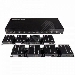 Распределитель HDMI v1.4 и ИК сигнала(1вх./8вых.) по витой паре, с поддержкой 3D, до 1080p/60Гц/48бит (D-Hi108BT/1) - OSNOVO