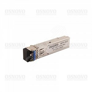 Oптический двухволоконный SFP модуль до 1.25Гбит/с. Расстояние передачи по одномодовому волокну до 20км. (SFP-S22) - OSNOVO