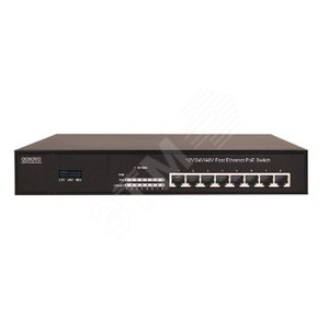 Коммутатор PoE Fast Ethernet на 8 портов с возможностью выбора выходного напряжения 12V/24V/48V 7xFE (10/100 Base-T) (SW-20800/B(12/24/48)) - OSNOVO
