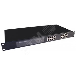 Коммутатор PoE Fast Ethernet на 16 портов. Порты 8xFE (10/100 Base-T) с поддержкой PoE (IEEE 802.3af/at), 8хFE (10/100 Base-T) (SW-21600/HB) - OSNOVO