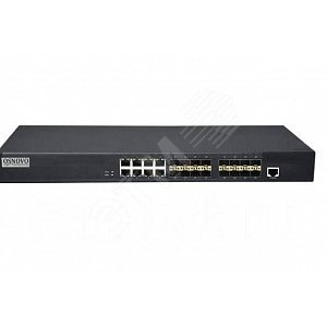 Коммутатор управляемый (L2+) Gigabit Ethernet на 24 порта.Порты 16 x GE SFP (1000Base-x) + 8 x GE RJ45 (10/100/1000 Base-T) (SW-70816/L2) - OSNOVO