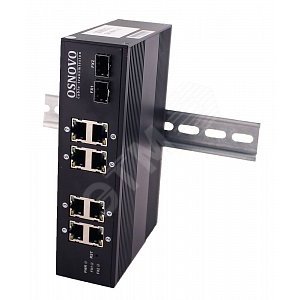Промышленный PoE коммутатор Gigabit Ethernet на 10 портов - OSNOVO