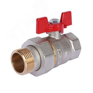 Кран шаровой с американкой 1 1/2 ВН/НР, ручка бабочка - Rommer