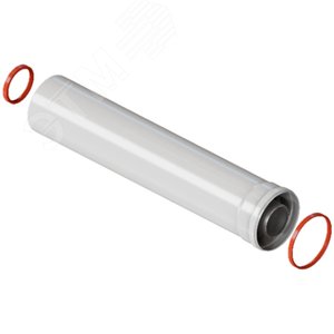 Удлинитель дымохода коакс раструбн 60/100 L 2000 - Rommer