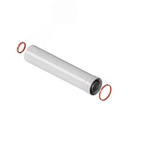 Удлинитель дымохода коакс раструбн 60/100 L 500 - Rommer