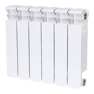 Радиатор биметаллический секционный 350/90/8 BASE боковое подключение  1112 Вт