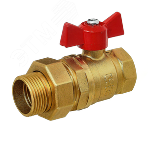 Кран шаровой американка 1/2' А31/1 НГ прямой бабочка PN40 - БАЗ