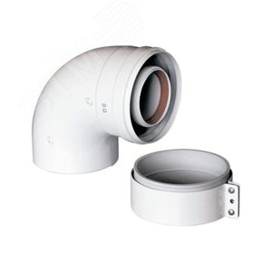 Отвод 90 град. коаксиальный начальный d 60-100 мм для всех котлов BAXI кроме ECO Classic / ECO Nova - фото 2