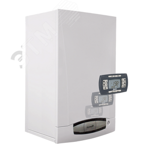 Котел газовый NUVOLA3 COMFORT 280i настенный 28 кВт двухконтурный с открытой камерой сгорания, с встроенным бойлером из нержавеющей стали емкостью 60 л, с выносной панелью управления - BAXI