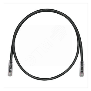 Патч-корд UTPCH1MBLY TX5e UTP Cat.5eс модульными разъёмами PAN-PLUG 1м черный (UTPCH1MBLY)