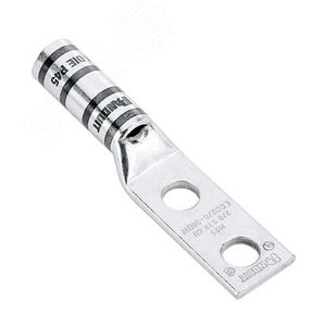 Клемма заземления LCC6-10AW-L медная 6 AWG с двумя отверстиями, длинным кор (LCC6-10AW-L) - Panduit