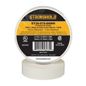Лента ST35-075-66WH изоляционная профессиональная ПВХ, серия ST35, 19мм х 2 (ST35-075-66WH) - фото 3