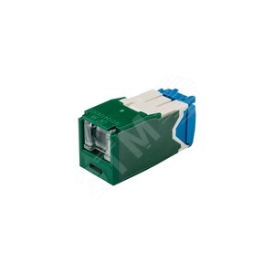 Разъем Mini-Com CJH6X88TGGR с пруж-й шторкой медный UTP кат 6A тип ТG зеленый - Panduit