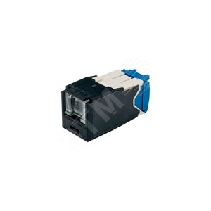 Разъем Mini-Com CJH6X88TGBL с пруж-й шторкой медный UTP кат 6A тип ТG черный - Panduit