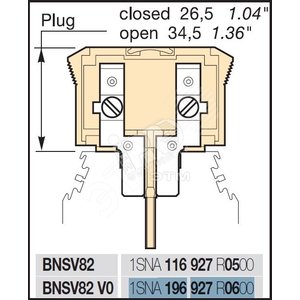 Вилка BNSV82 для D 4/8.S.ADO - TE Connectivity ОУЭО