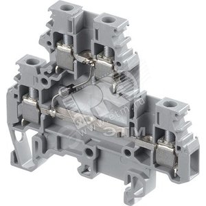 Клемма винтовая 4мм.кв. 4 зажима с LED М4/6DD - TE Connectivity ОУЭО