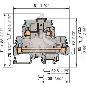 Клемма винтовая M4/6.D2.SNBT 4мм.кв. (ENT1SNA115561R1500) - TE Connectivity (Enterlec,Tyco)