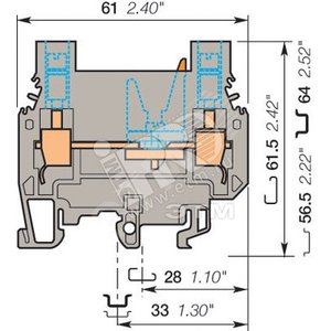 Клемма винтовая 6мм.кв M6/8.STA