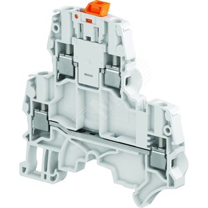 Клемма винтовая ZS4-D2-S - 4 мм?, 2 уровня, 4 зажима, ножевой разъединитель на верхнем уровне - TE Connectivity ОУЭО