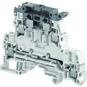 Клемма винтовая ZS4-D2-SF1 - 4 мм?, 2 уровня, 4 зажима, держатель предохранителя на верхнем уровне - TE Connectivity ОУЭО