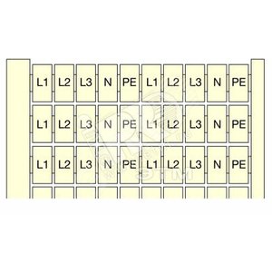 Марк.клемм 20x(L1-L2-L3-N-PE) RC65