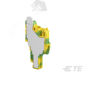 Клемма CDK2.5-J-PE-E, 2,5 кв.мм, с каналом для перемычек, Земля, желто-зеленая, концевая