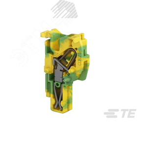 Вилка CDK2.5-PE, 2,5 кв.мм., Земля, желто-зеленая, проходная