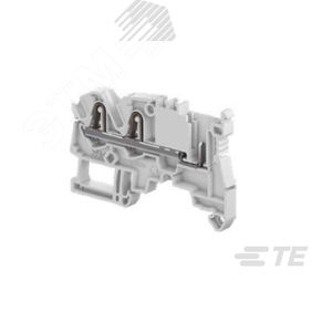 Клемма ZDK2.5-21, 2,5 кв.мм., 2 зажима+1 разъём, серая - TE Connectivity ОУЭО