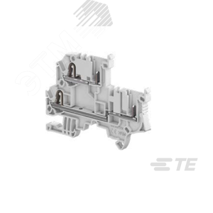 Клемма ZDK2.5-D2-BL, 2 зажима+2 разъема, 2 независимых уровня, синяя - TE Connectivity ОУЭО
