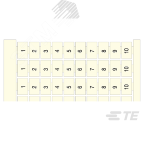 Маркировка RC410 131->140 (x10) верт. - TE Connectivity ОУЭО