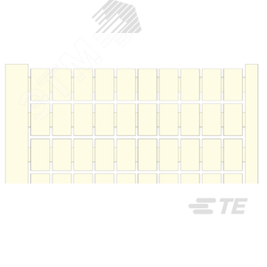 Маркировка RCT 610 для клемм серии SNA и Solution, чистая, 100 маркеров 10х6 мм в карте, 10 карт в у - TE Connectivity ОУЭО