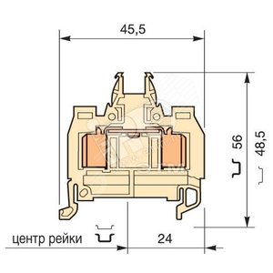 D1,5/6.ADO.NF Клемма ADO 1.5мм.кв. беж. - TE Connectivity ОУЭО