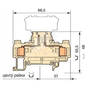 D1,5/6.S.ADO.NF Клемма ADO 1.5мм.кв. - TE Connectivity ОУЭО