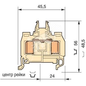 D2,5/8.ADO.NF Клемма ADO 2.5мм.кв. - TE Connectivity ОУЭО