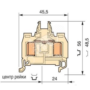 Клемма D2.5/8.ADO.NF1 ADO 2.5мм.кв. (ENT1SNA399749R2600) - TE Connectivity (Enterlec,Tyco)