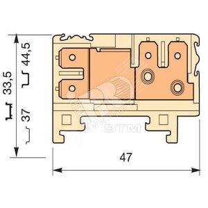 Клемма quick-connect HD6/8.2G.2G.2 (ENT1SNA160619R1000) - TE Connectivity ОУЭО