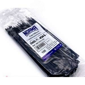 Стяжка кабельная NORMA 2.6x160черн. (PL2.6-160HN5P) - Мир хомутов