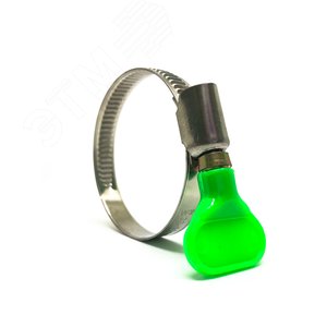 Хомут червячный 25-40/9 W1 оцинкованная сталь с ключом 2Л 25-40-7 ГОСТ 28191-89