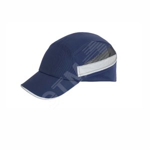 Каскетка RZ BioT CAP синяя (защитная, ударопрочная, укороченный козырек, светоотражающие вставоки, регулировка по размеру головы с 56 см по 59 см с помощью застежки-блочк, -10°C + 50°C ) (92218)