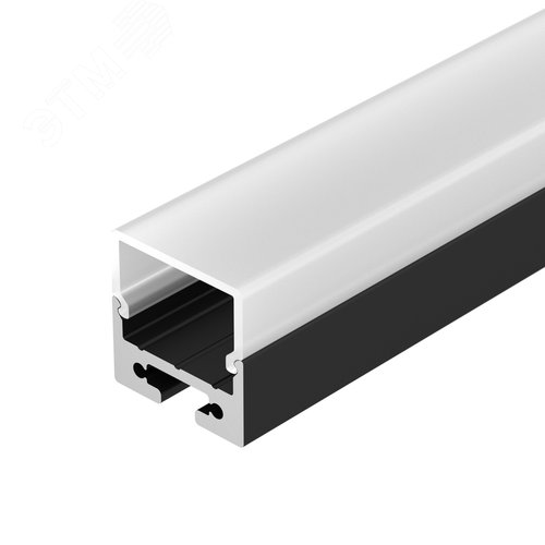 Профиль с экраном SL-LINE-2011M-2500 BLACK+OPAL SQUARE (ARL, Алюминий) - Arlight