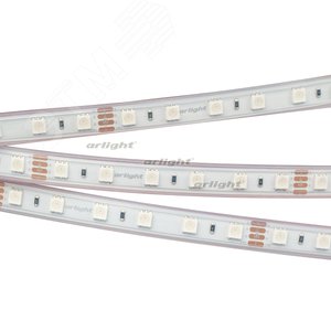 Лента LED RTW 2-5000P 24V RGB 2x (5060, 300 LED, LUX) (ARL, 14.4 Вт/м, IP66) - Arlight