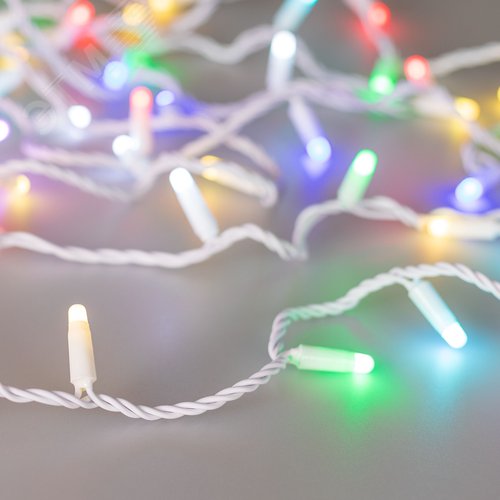 Гирлянда светодиодная декоративная ARD-STRING-CLASSIC-10000-WHITE-100LED-MILK-SYNC RGB 230V, 6.5W ARDCL, IP65 - Arlight