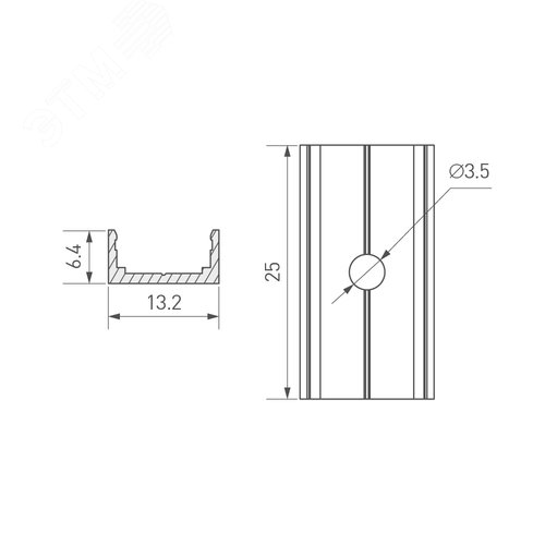 Заглушка для MIC-F белая глухая (ARL, Пластик) 15