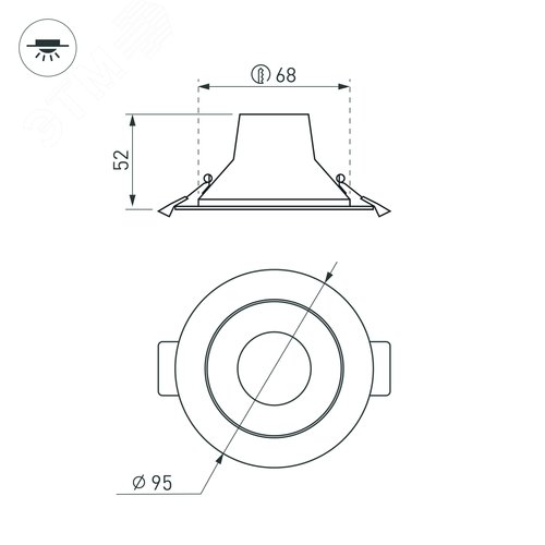 Профиль-держатель PHS-3X-BASE-H7.8-2000 ANOD (ARL, Алюминий) 7